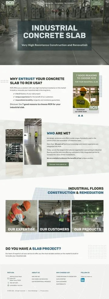 RCR USA Industrial Concrete Slab