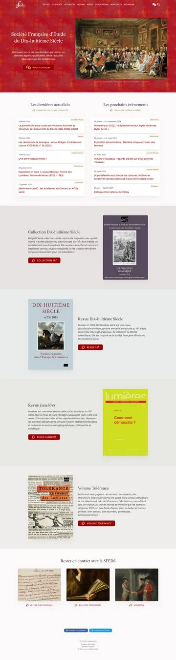 SFEDS Société Française d&rsquo;Étude du Dix-Huitième Siècle